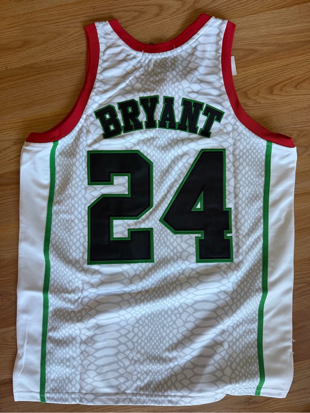 Kobe Bryant #24 THE GRINCH MAMBA White Basketball Jersey with Green Trim $125🔥